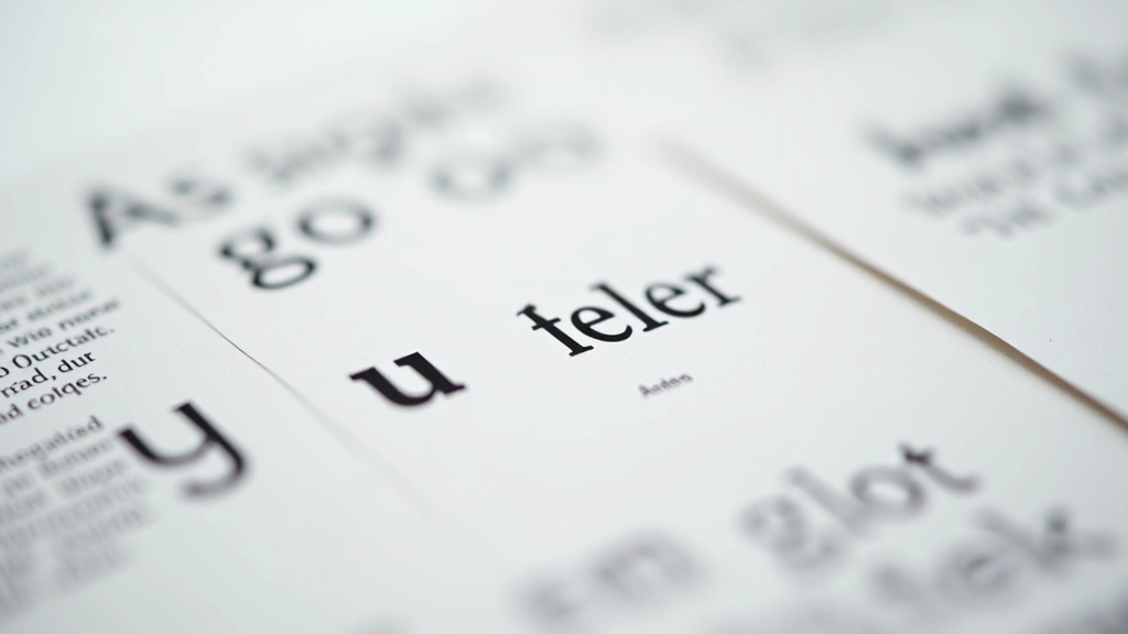 Close-up van verschillende lettertypen en typografische details