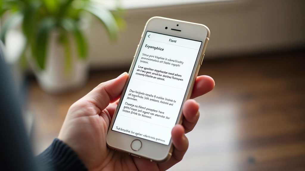Mobiel scherm met Nederlandse tekst en typografische hiërarchie duidelijk zichtbaar